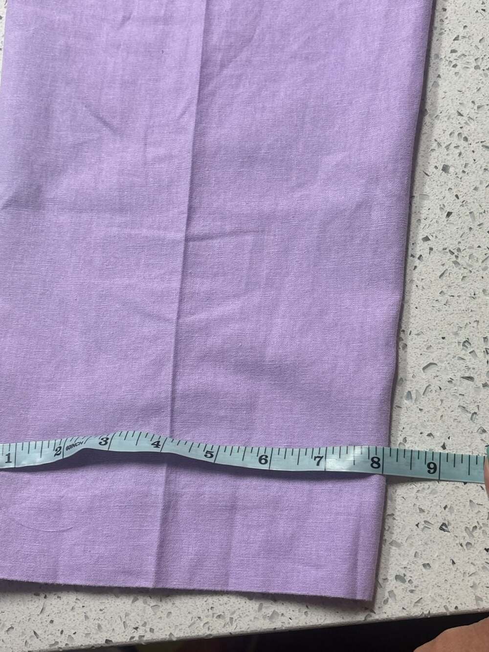 J.Crew Linen Pull-On Button Detail Pants Purple Size 10 - Picture 8 of 10